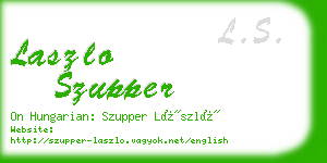 laszlo szupper business card